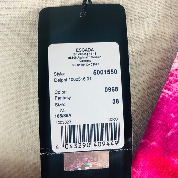 ESCADA Delphi Fantasy Watercolor Zipper Dress, 8 - Picture 8 of 8